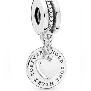 Pandora Hold Your Heart Silver Charm